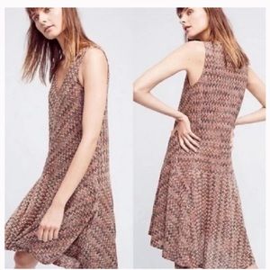 Anthropologie Maeve Westwater Chevron Stripe Knit Dress. Size Large.